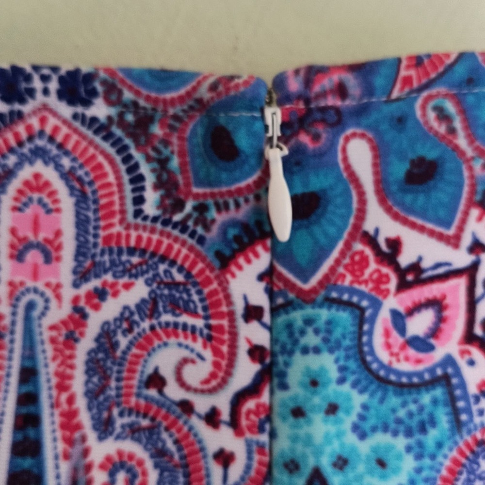 Talbots Sleeveless Dress Woman's Size 1X Multicolor Paisley Stretch Knit - Picture 6 of 14